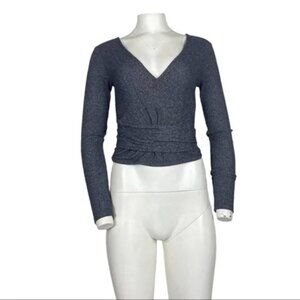 Express Faux Wrap Ribbed Sweater Size XS